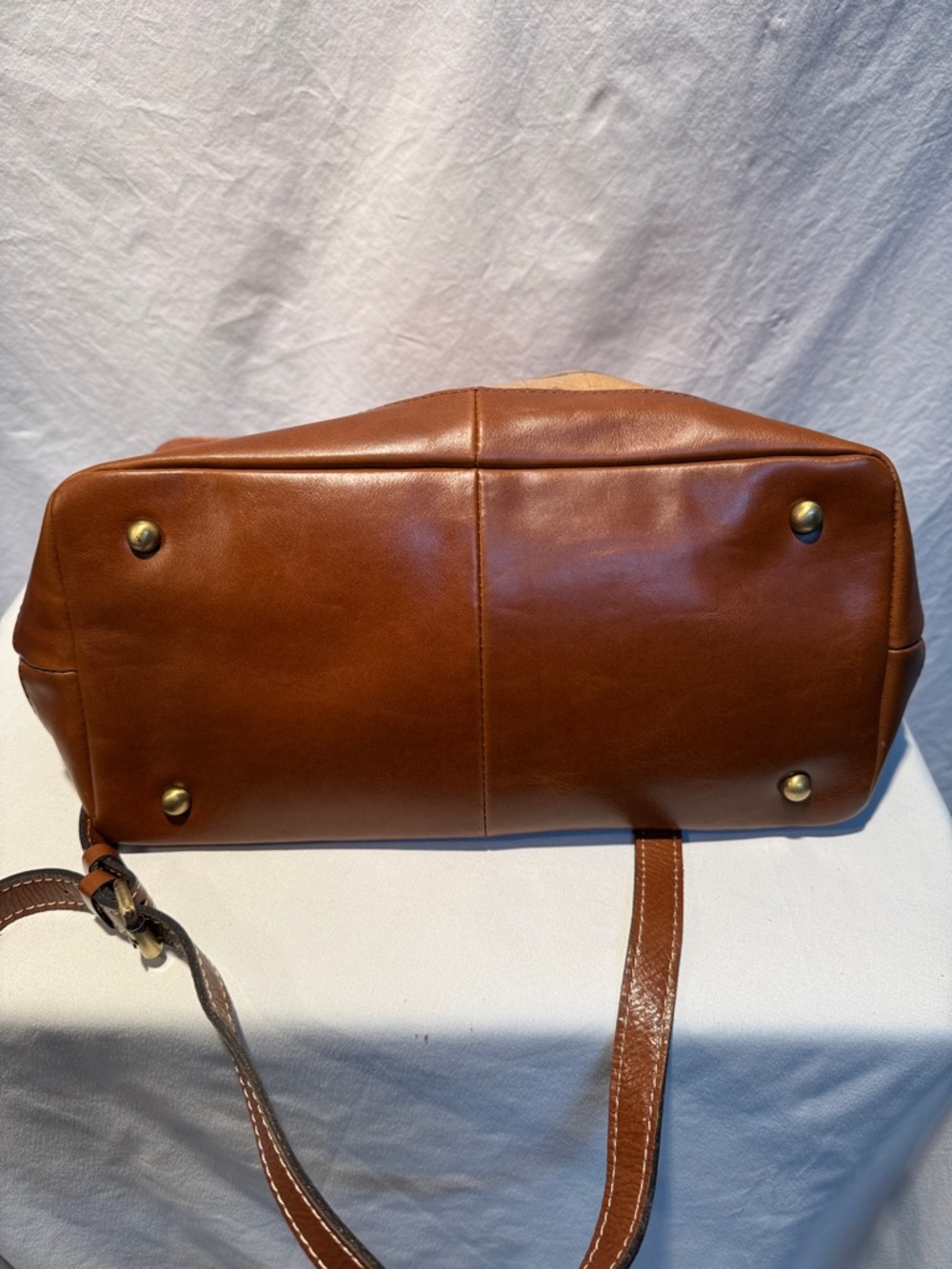 Patricia Nash Map Print Leather Tote in Tan and Brown - Picture 9 of 13